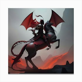 Dragon On Horseback Canvas Print