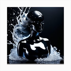 Water Splashing Woman 2 Canvas Print
