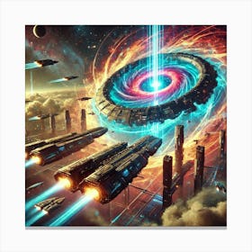 A Sci Fi Scene Harmonic Rift Generator Signature Canvas Print