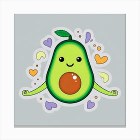 Avocado Sticker 5 Canvas Print