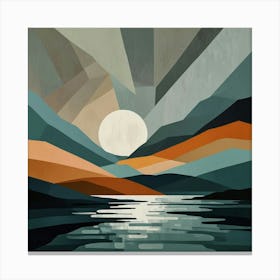 Sun Rising Over The Mountains Canvas Print