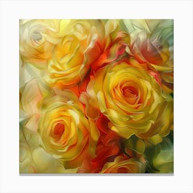 Yellow Roses 7 Canvas Print