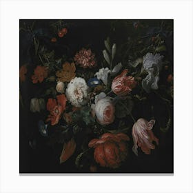 A Garland Of Flowers By Abraham Mignon Canvas Print