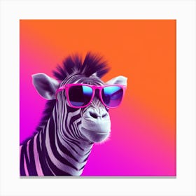 Zebra In Sunglasses 03 Canvas Print