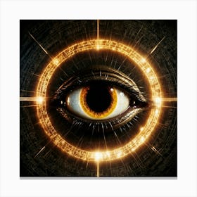 Default Golden Eye Dilated Cat Pupil Focus Catalyzer Channelin 0 (1) Canvas Print