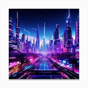 Futuristic City, 1 Canvas Print