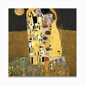 Kiss By Gustav Klimt 7 Canvas Print