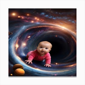 Space Baby Photo Canvas Print