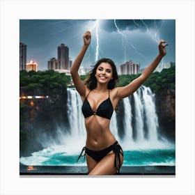 Lightning In The Skyfyh Canvas Print