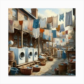 Laundromat Canvas Print