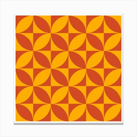 Minimalist Playful Geometric Tech Pattern Art Canvas Print