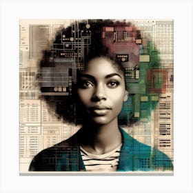 Afro - Chick Canvas Print