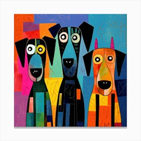 Three Dogs Canvas Print