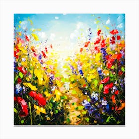 Poppies In The Meadow Canvas Print