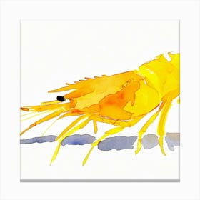 Yellow Shrimp Canvas Print