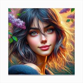 Lila Painting Canvas Print