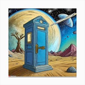 Firefly Police Box On Allien Planet 28895 Canvas Print