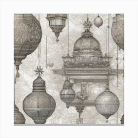 Islamic Lanterns 4 Canvas Print