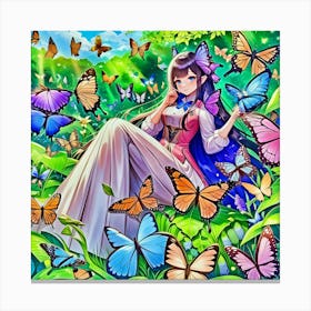 Butterfly Girl Canvas Print