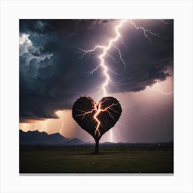 Heart Of Lightning Canvas Print