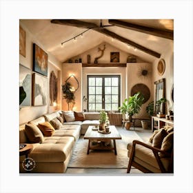 Bohemian Living Room Canvas Print