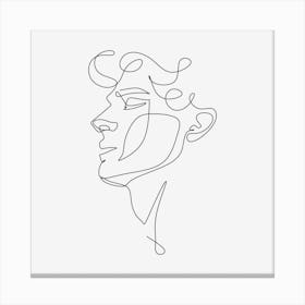 Male Line drawing art Canvas Print