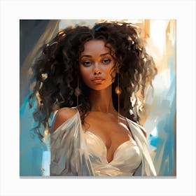 Melanin Queens Unleashed in Empowering Abstract Portraits Canvas Print