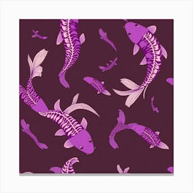 Purple Koi Fish 1 Canvas Print