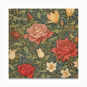 A Collection Of Intricate William Morris 3 Canvas Print