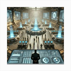 A Detailed Futuristic Scene Showcasing The Asteria Converted Canvas Print