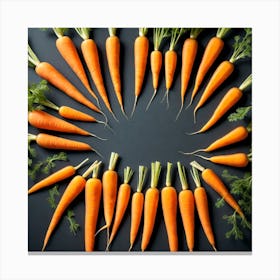 Carrots In A Circle 28 Canvas Print