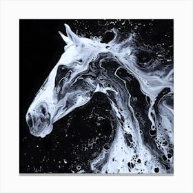 Liquid Horse Abstract Portrait 1 Canvas Print