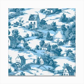 Snowy Village Canvas Print