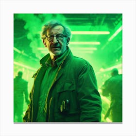 Man In A Green Jacket Canvas Print