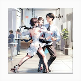 Cafe Swing Canvas Print