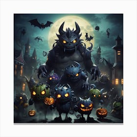 Halloween Monsters 1 Canvas Print