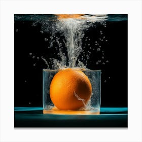 Splashing Orange Canvas Print