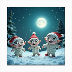 Christmas Elves 5 Canvas Print