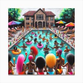 Pool Party 1 Canvas Print