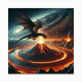 Dragon In The Sky Canvas Print