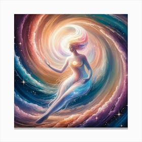 Leonardo Phoenix In A Swirling Ethereal Whirlwind Of Colors Th 1 Canvas Print