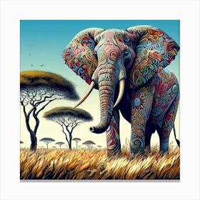 Illustration Elephant 3 Canvas Print