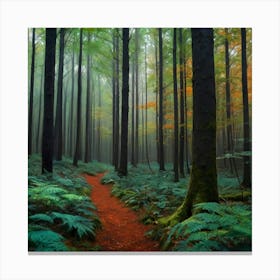 Ferns In The Forest 1 Canvas Print