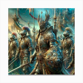 Knights In Armour Canvas Print
