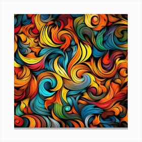 Abstract Colorful Swirls Background Canvas Print