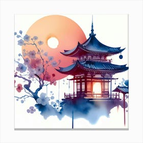 Asian Pagoda 2 Canvas Print