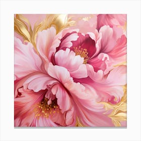 Pink Peonies 1 Canvas Print