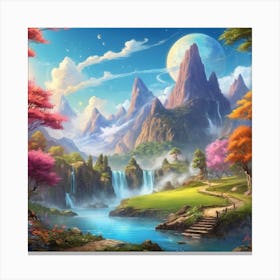 Fantasy Landscape Wallpaper Canvas Print