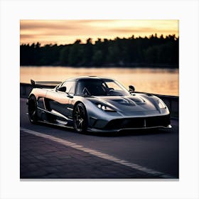 Koenigsegg Car Automobile Vehicle Automotive Swedish Brand Logo Iconic Luxury Performance (1) Canvas Print