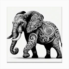 Illustration Elephant 5 Canvas Print